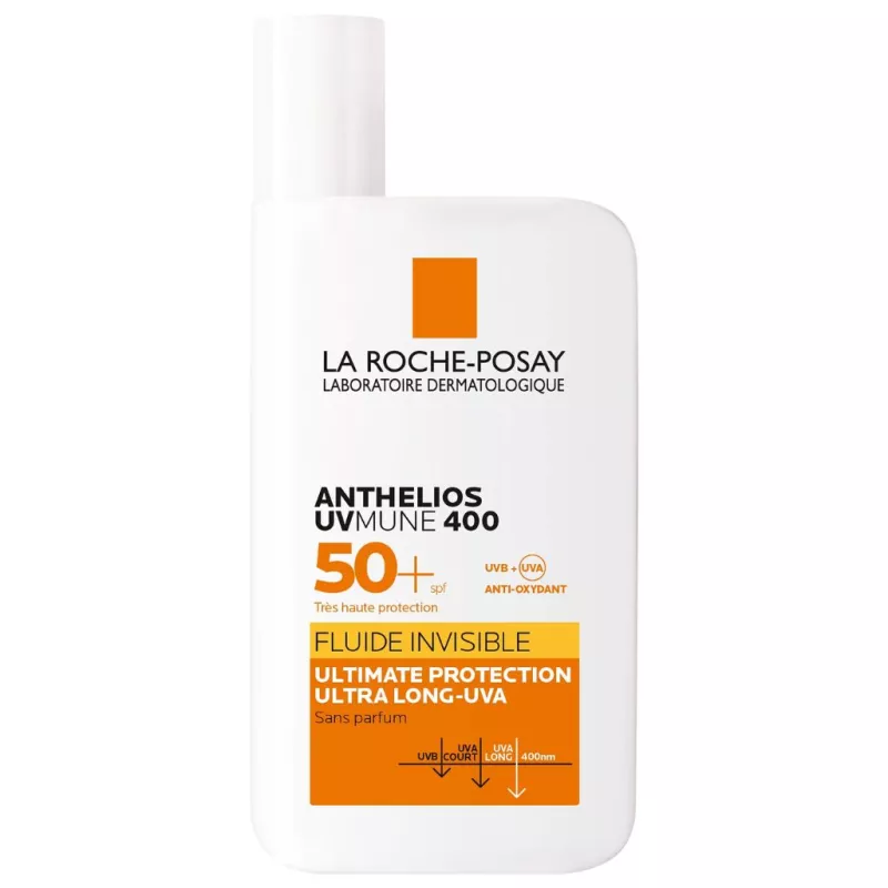 Fluide solaire invisible SPF50+ Anthelios UVMune 400 La Roche-Posay - 50ml