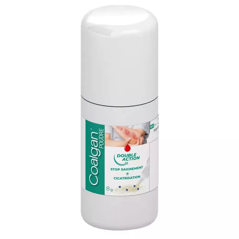 Poudre hémostatique Coalgan Brothier - Stop saignement & action cicatrisante - 8g