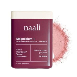 Magnésium+ Naali - Gestion du stress & de la fatigue - 206g goût framboise