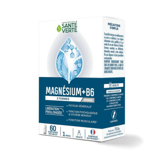 Magnésium à libération prolongée + Vitamine B6 Santé Verte - 60 comprimés