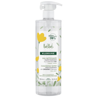 Eau nettoyante sans rinçage Klorane Bébé - 750ml