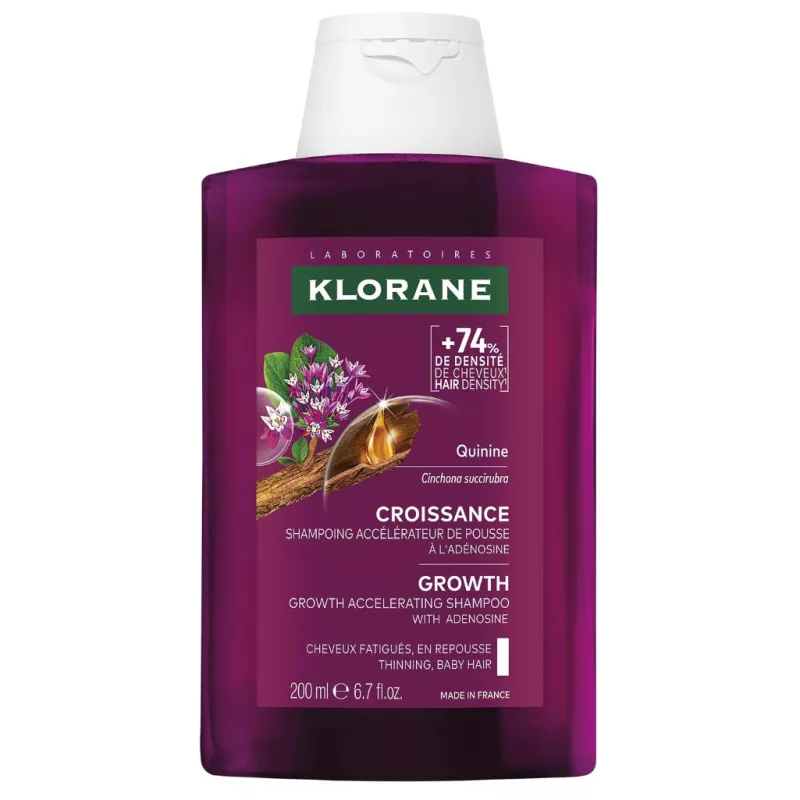 Shampoing accélérateur de pousse à l'adénosine Klorane Croissance - 200ml