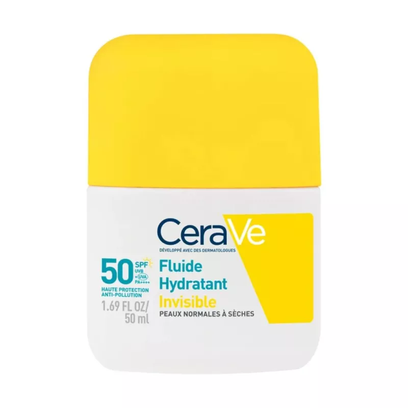 Fluide hydratant invisible SPF50 haute protection CeraVe - 50ml