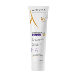 Crème réparatrice protectrice anti-marques HA+ SPF50+ Epithéliale Ultra Repair A-Derma - 100ml