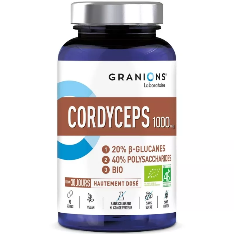 Cordyceps Bio 1000mg Granions - Vitalité et tonus - 90 gélules