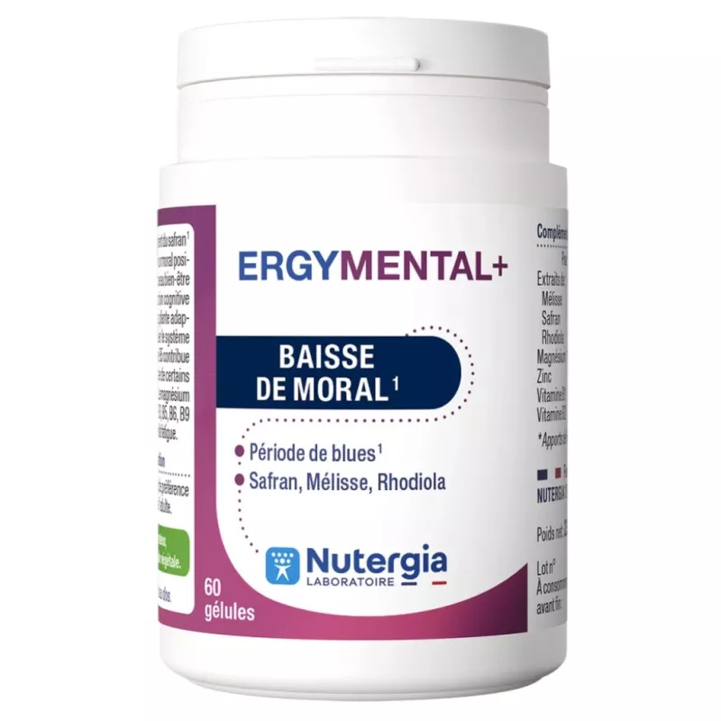 Ergymental+ Nutergia - Bien-être mental - 60 gélules