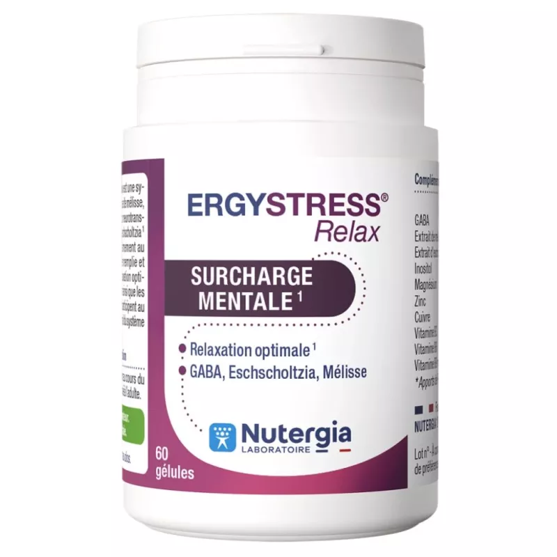 Ergystress® Relax Nutergia - Surcharge mentale - 60 gélules