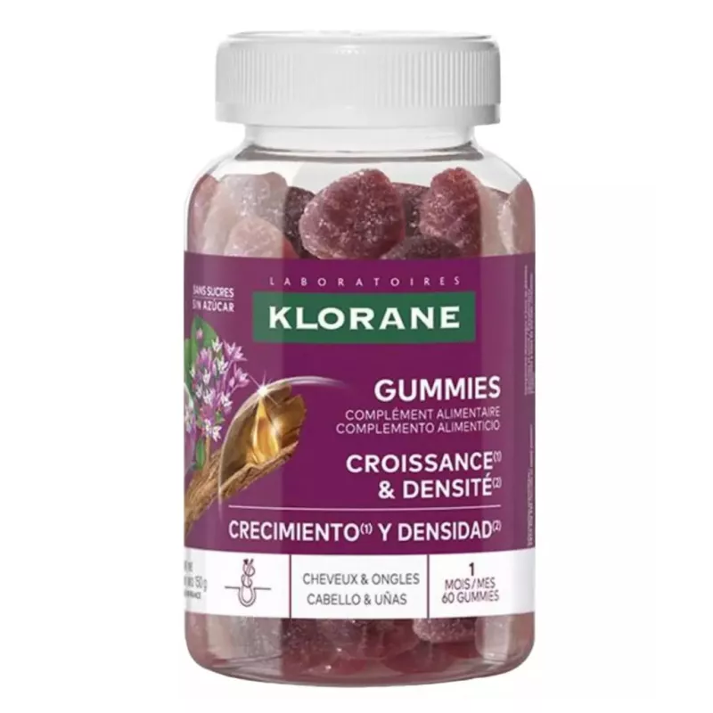 Cheveux & ongles croissance & densité à la Quinine Klorane - 60 Gummies