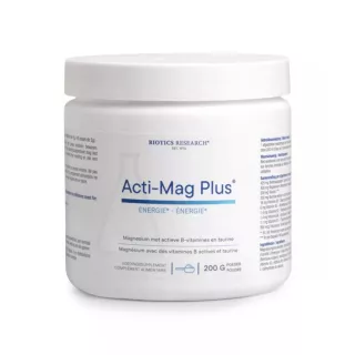 Acti-Mag Plus Poudre goût naturel de baies Energetica Natura - Stress et fatigue - 200g