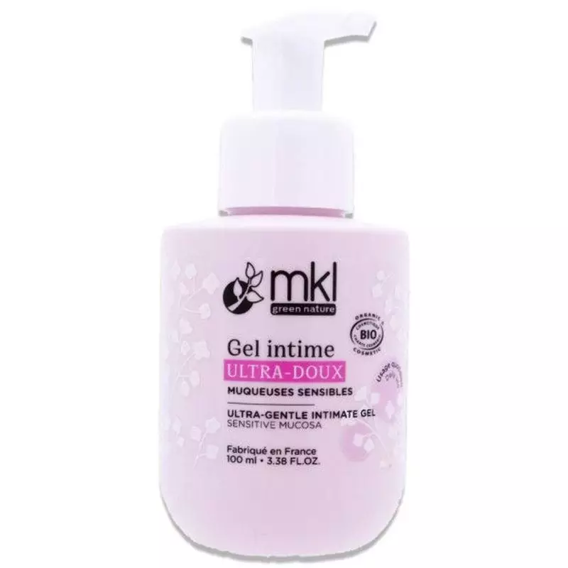 Packshot du flacon MKL Gel Intime Ultra-Doux - Gel lavant bio pH physiologique - 100ml, gel intime c