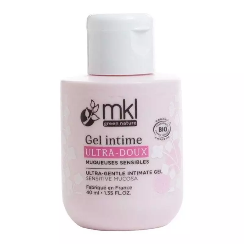 Packshot du MKL Gel Intime Ultra-Doux - Gel lavant bio pH physiologique 100ml, flacon élégant pour s