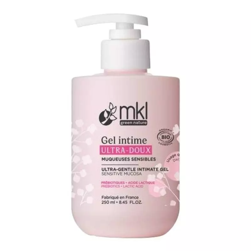 Packshot du MKL Gel Intime Ultra-Doux - Gel lavant bio pH physiologique 100 ml, flacon pour muqueuse