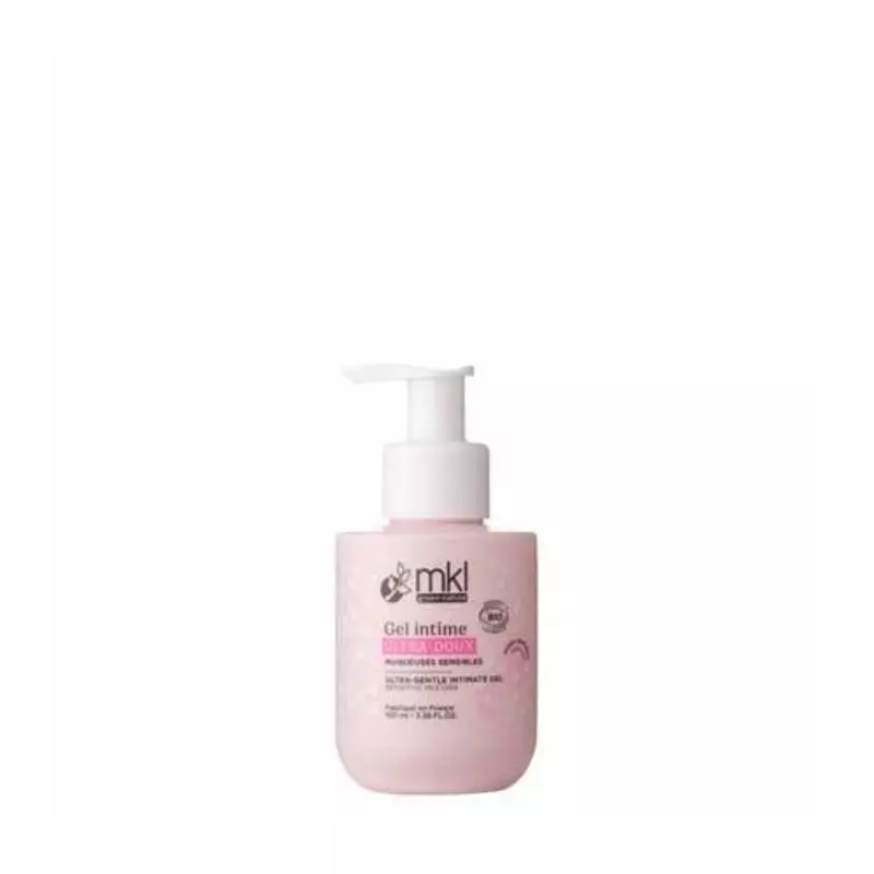 Packshot du MKL Gel Intime Ultra-Doux - Gel lavant bio pH physiologique 100ml, flacon pour muqueuses