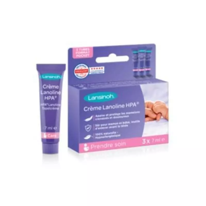 Packshot Forceone Crème Lanoline HPA 100% pure - 3 tubes x 7 ml, soin naturel pour mamelons irrités 