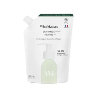 Dentifrice Menthe What Matters - Recharge Éco 180ml, Bio & Vegan