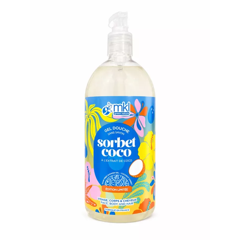 Gel Douche Sorbet Coco MKL - Douceur naturelle pour toute la famille