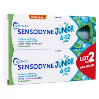 Dentifrice pro-émail enfnat 6-12 ans Sensodyne Junior - 2 x 50ml