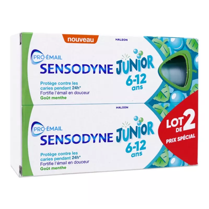 Dentifrice pro-émail enfnat 6-12 ans Sensodyne Junior - 2 x 50ml