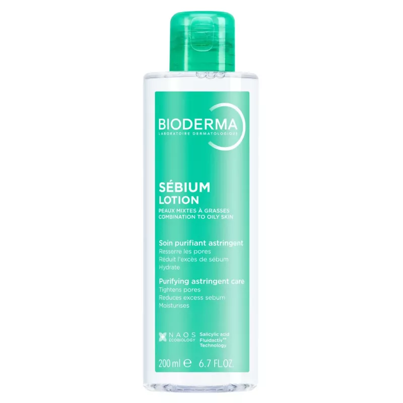 Bioderma Sébium Lotion 200ml : Hydrate & Régule Sébum 8h