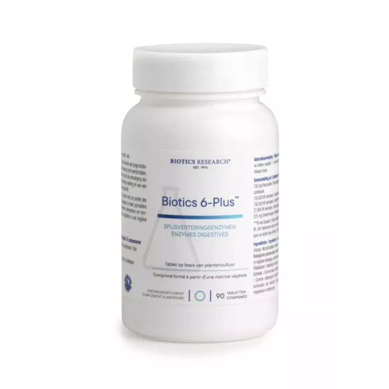 Biotics 6-Plus Energetica Natura - Confort digestif - 90 comprimés