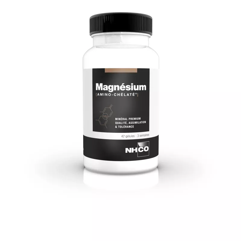 Magnésium Amino-Chélaté NHCO - Apport en magnésium - 42 gélules