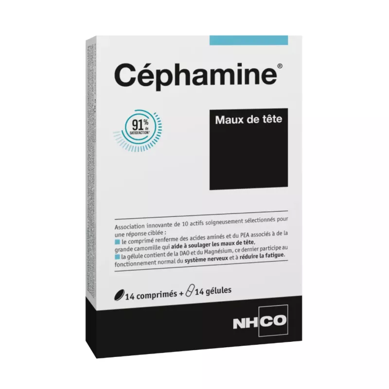 Céphamine maux de tête NHCO - 14 gélules + 14 comprimés