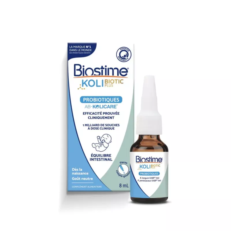 Probiotiques bébé KOLI BIOTIC Plus Biostime - Équilibre digestif & microbiote intestinal - 8ml