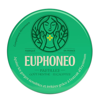 Pastilles sans sucres menthe eucalyptus Euphoneo Mayoly Spindler - 50 pastilles