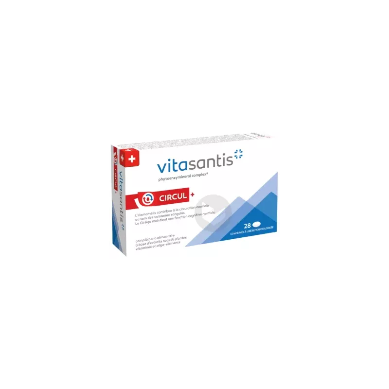 Vitasantis® Circul+ Santis Pharma - Circulation sanguine - 24 comprimés LP