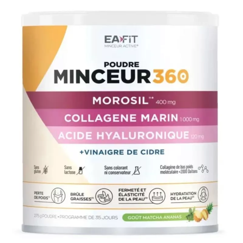 Poudre minceur 360 Ananas Eafit Granions - Draine et détoxifie le corps - 275g