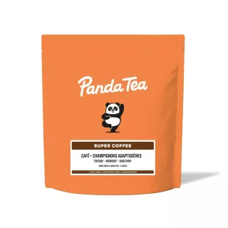 Super Coffee café + champignons adaptogènes Panda Tea - Énergie et concentration - 21 doses