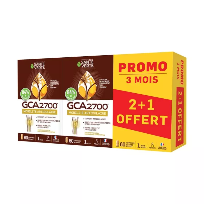 GCA 2700 Santé Verte - Mobilité & confort articulaire - 120 + 60 comprimés Offerts
