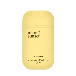 Spray désinfectant Monoï Sunset Saneez - Hygiène des mains & surfaces - 30ml