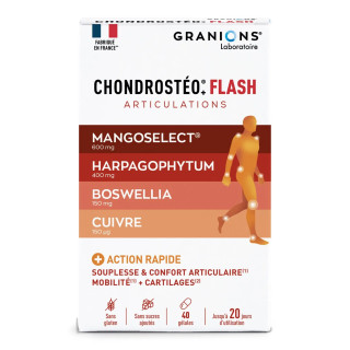 Chondrostéo+ Flash Granions - Confort articulaire - 40 gélules