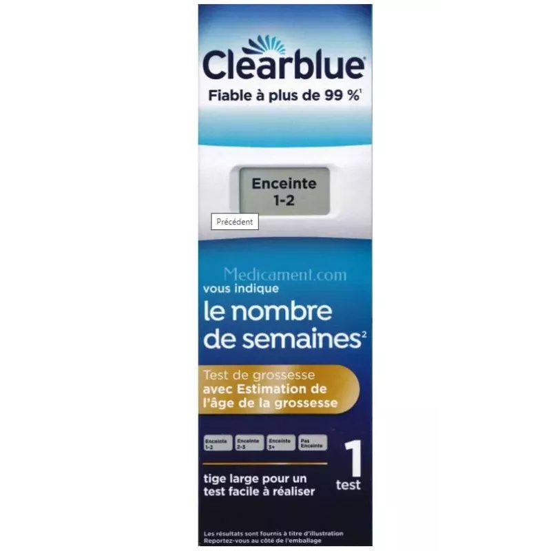 Clearblue Test de grossesse estimatimation âge x1