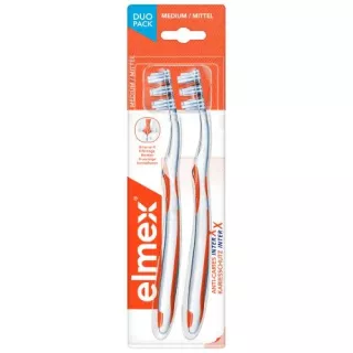 Elmex brosse à dents protection caries medium x 2 c'est sur Purepara.com