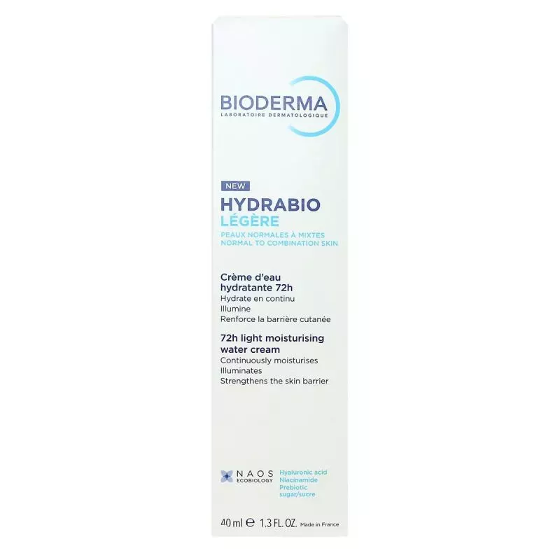 Soin hydratant texture légère Hydrabio Gel-Crème Bioderma - Peaux sensibles normales à mixtes - 40ml