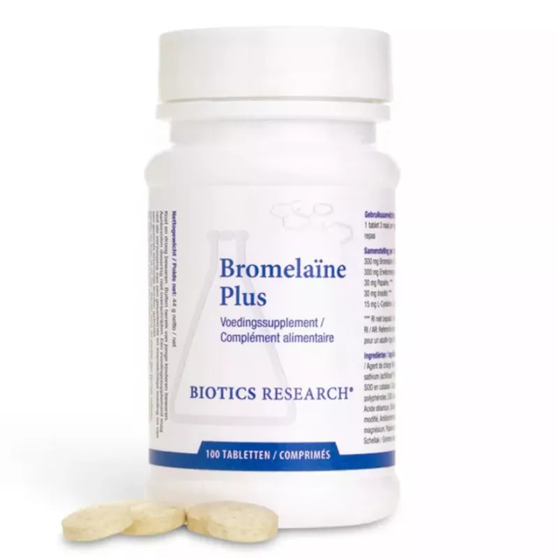 Bromelaïne Plus Energetica Natura - Confort digestif - 100 comprimés