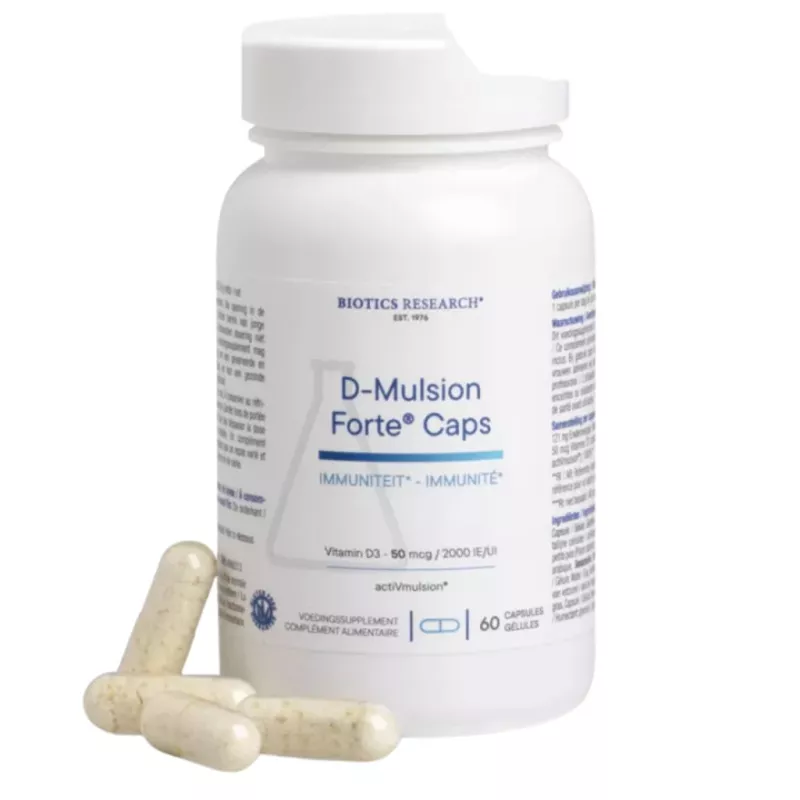 D-Mulsion Forte Caps Vitamine  Energetica Natura - Immunité & capital osseux - 60 gélules