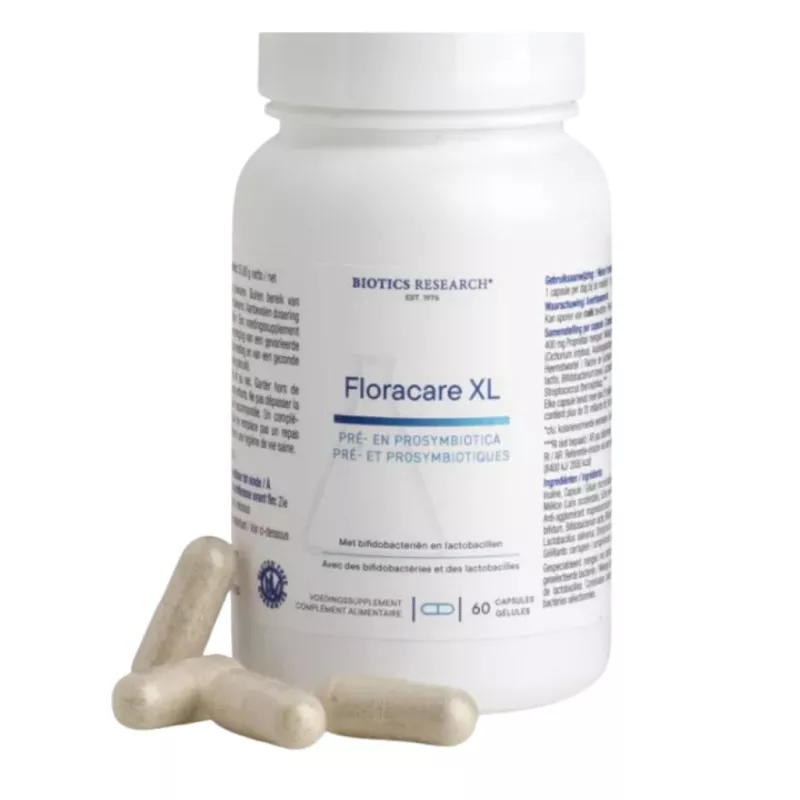Floracare XL Energetica Natura - Équilibre digestif & confort intestinal - 60 vegecaps