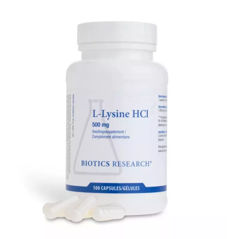 L-Lysine HCL Energetica Natura - Acides aminés - 100 gélules