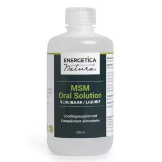 MSM Oral Solution liquide Energetica Natura - Confort articulaire & mobilité - 240ml
