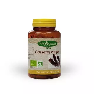Nat & form Ginseng rouge bio 200 gélules
