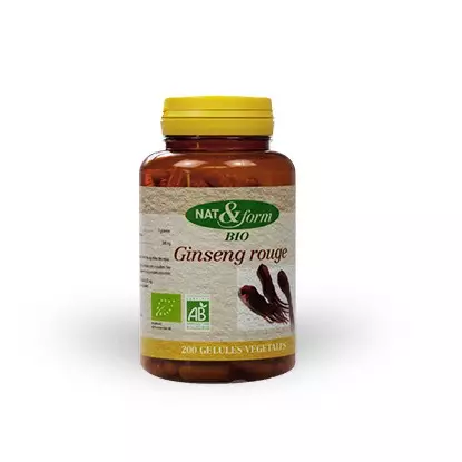 Nat & form Ginseng rouge bio 200 gélules