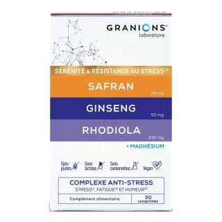 Complexe Anti-Stress Naturel Granions - Gestion du stress - 30 comprimés
