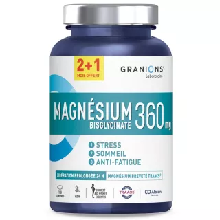 Magnésium bisglycinate 360mg Granions - Équilibre nerveux & musculaire - 180 comprimés