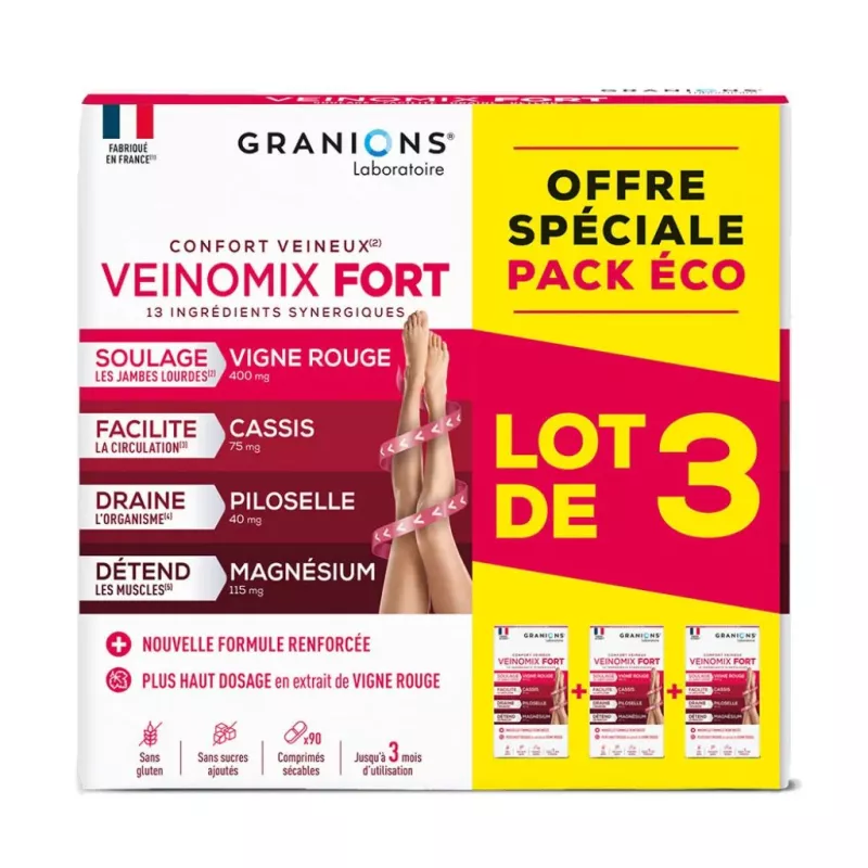 Veinomix fort Granions - Confort circulatoire - 180 comprimés