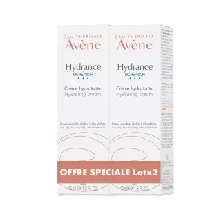 Crème Avène Hydrance Riche Duo - Nourrit & apaise peaux sèches
