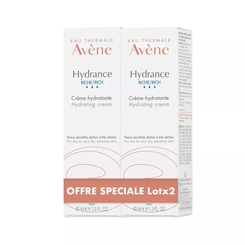 Crème Avène Hydrance Riche Duo - Nourrit & apaise peaux sèches