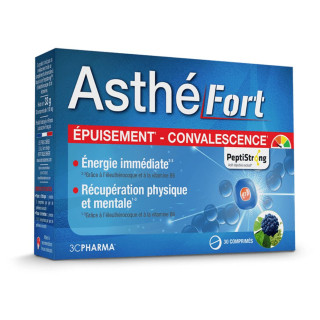 AsthéFort 3C Pharma - Périodes de fatigue & baisse d’énergie - 30 comprimés